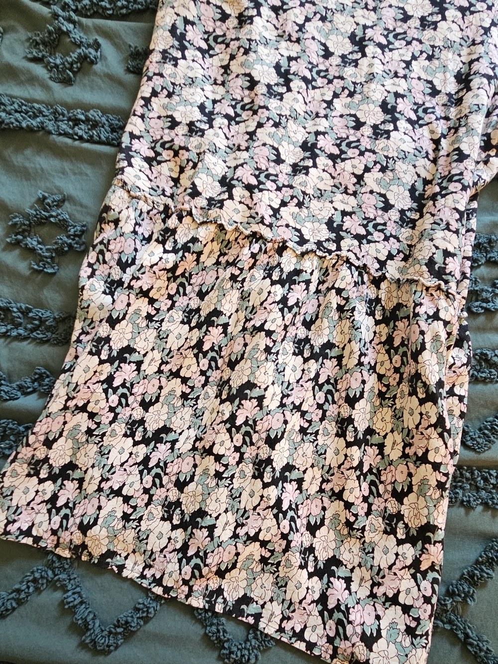NATURAL LIFE Boho Spaghetti Strap Jumpsuit with Pink & Cream Flowers - Picture 4 of 6